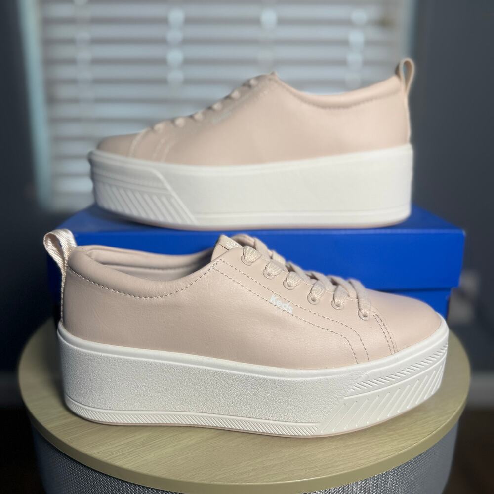 Keds Skyler Leather Lace up, Peony, 6.5M
